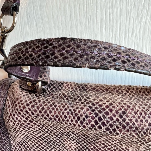 Coach Exotic Leather Park Python Purple Handbag - Picture 9 of 10